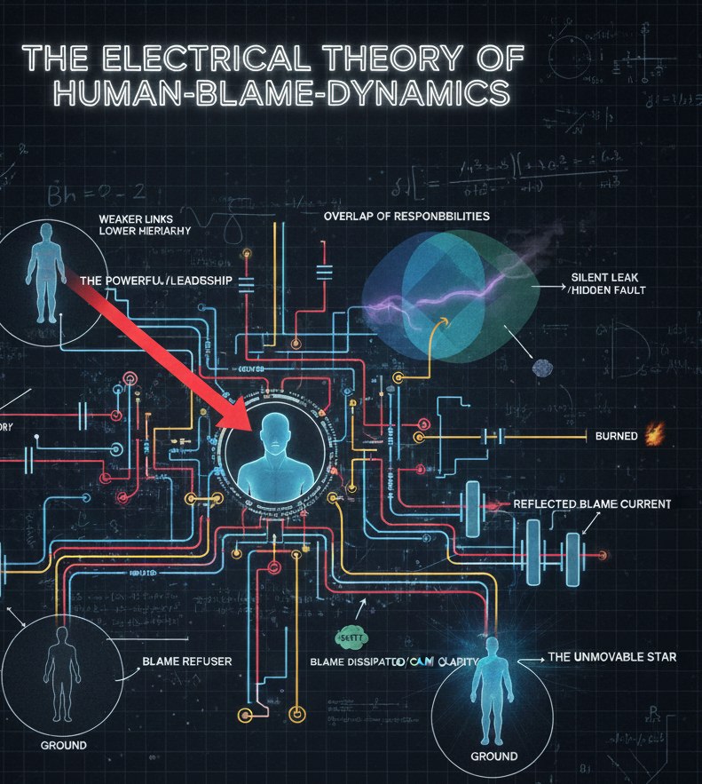 The Electrical Theory of Human-Blame-Dynamics