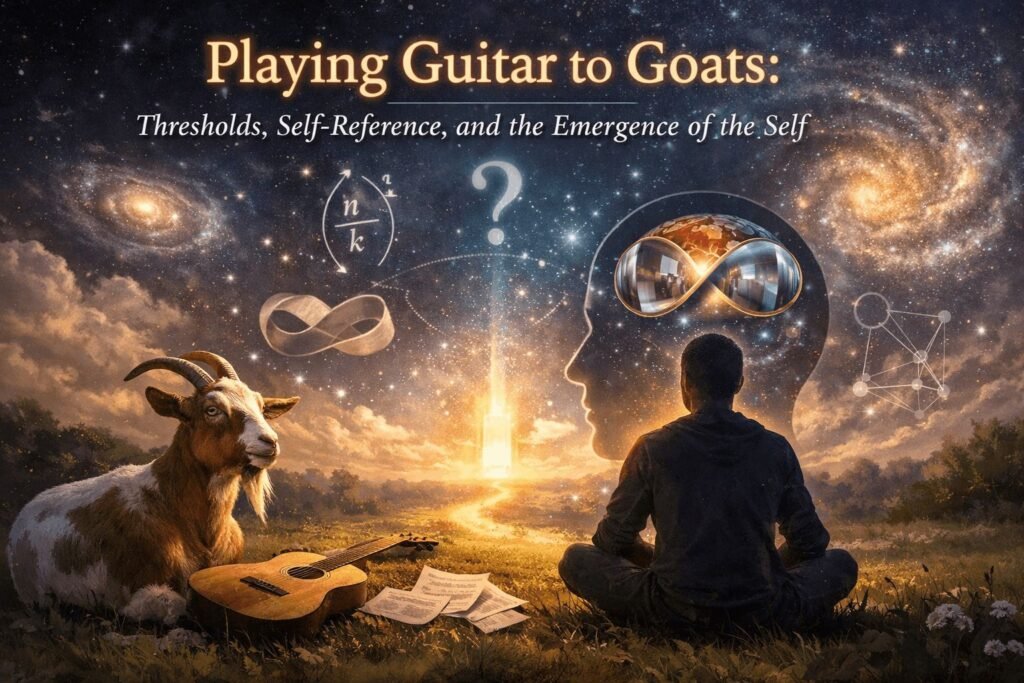 Playing Guitar to Goats: Thresholds, Self-Reference, and the Strange Emergence of the Self